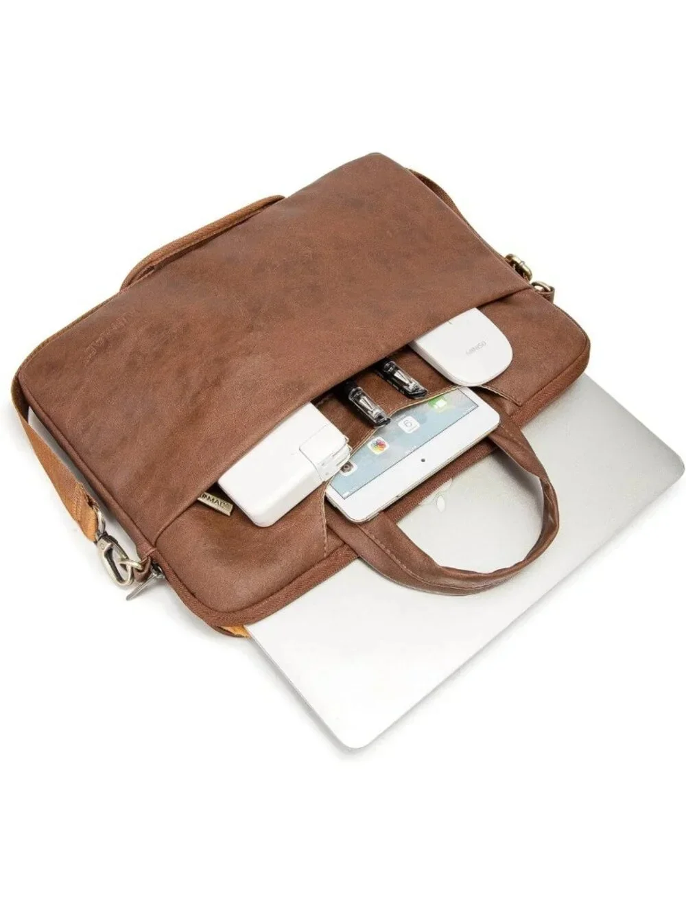 Waterproof 360° Protective Laptop Sleeve Bag for 13-14 inch Devices - Coffee